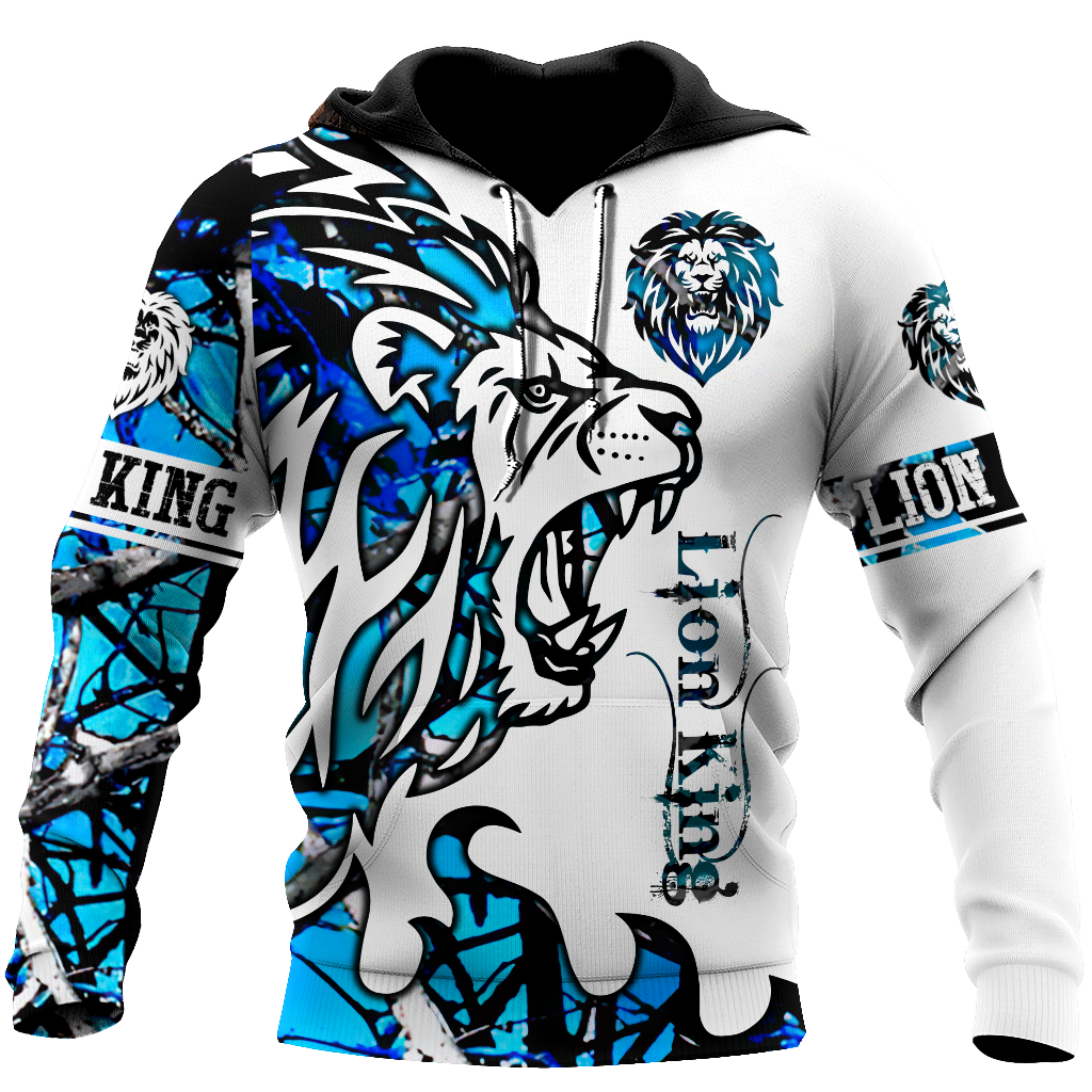 Beautiful Lion blue Tattoo camo 3D all over printed shirts for men and women DD05272003S - Amaze Style™-Apparel