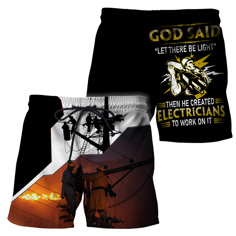 Awesome Electrician Let There Be Light Hoodie For Men MEI