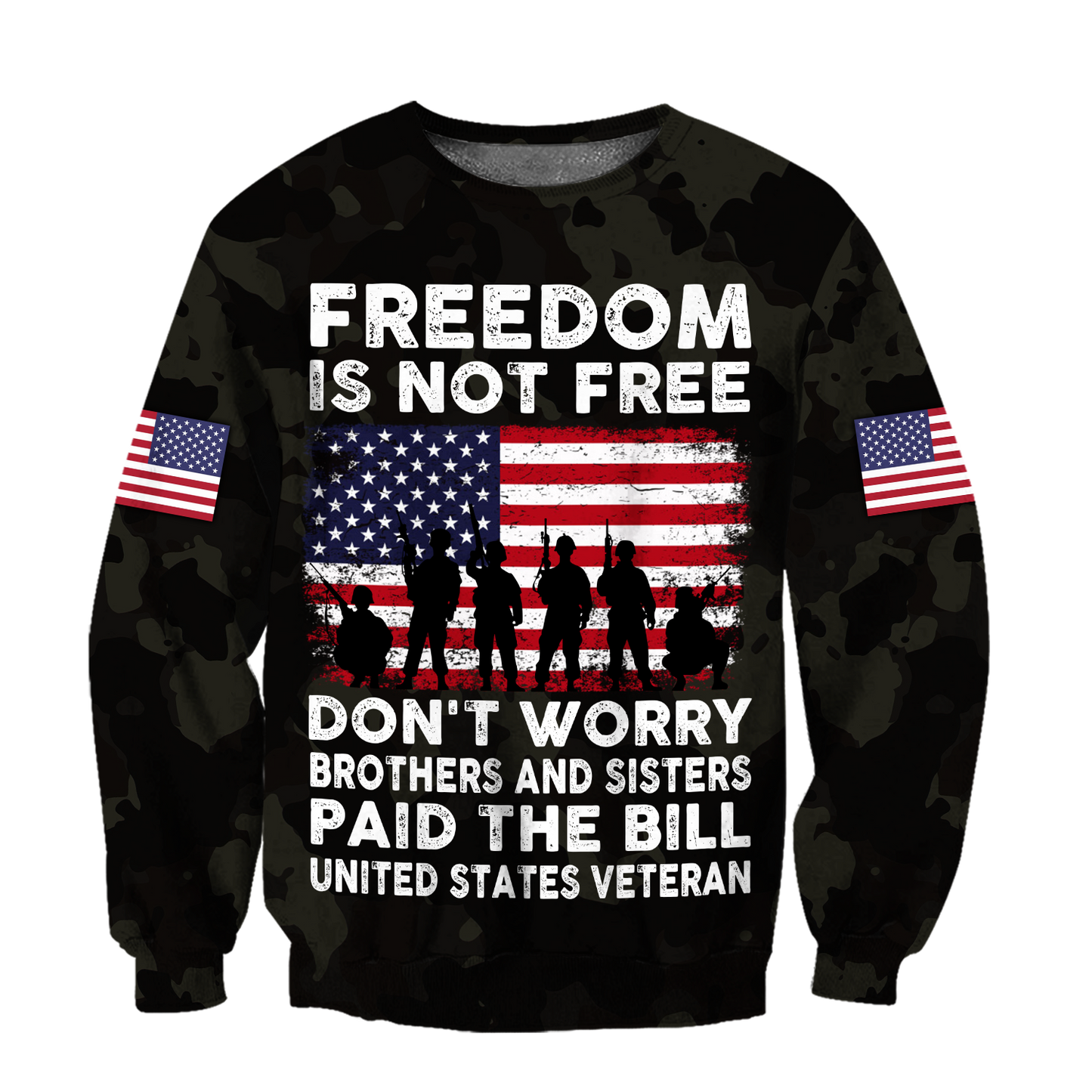Veteran Freedom is not Free 3D all over printed shirts for men and women DD05252001 - Amaze Style™-Apparel