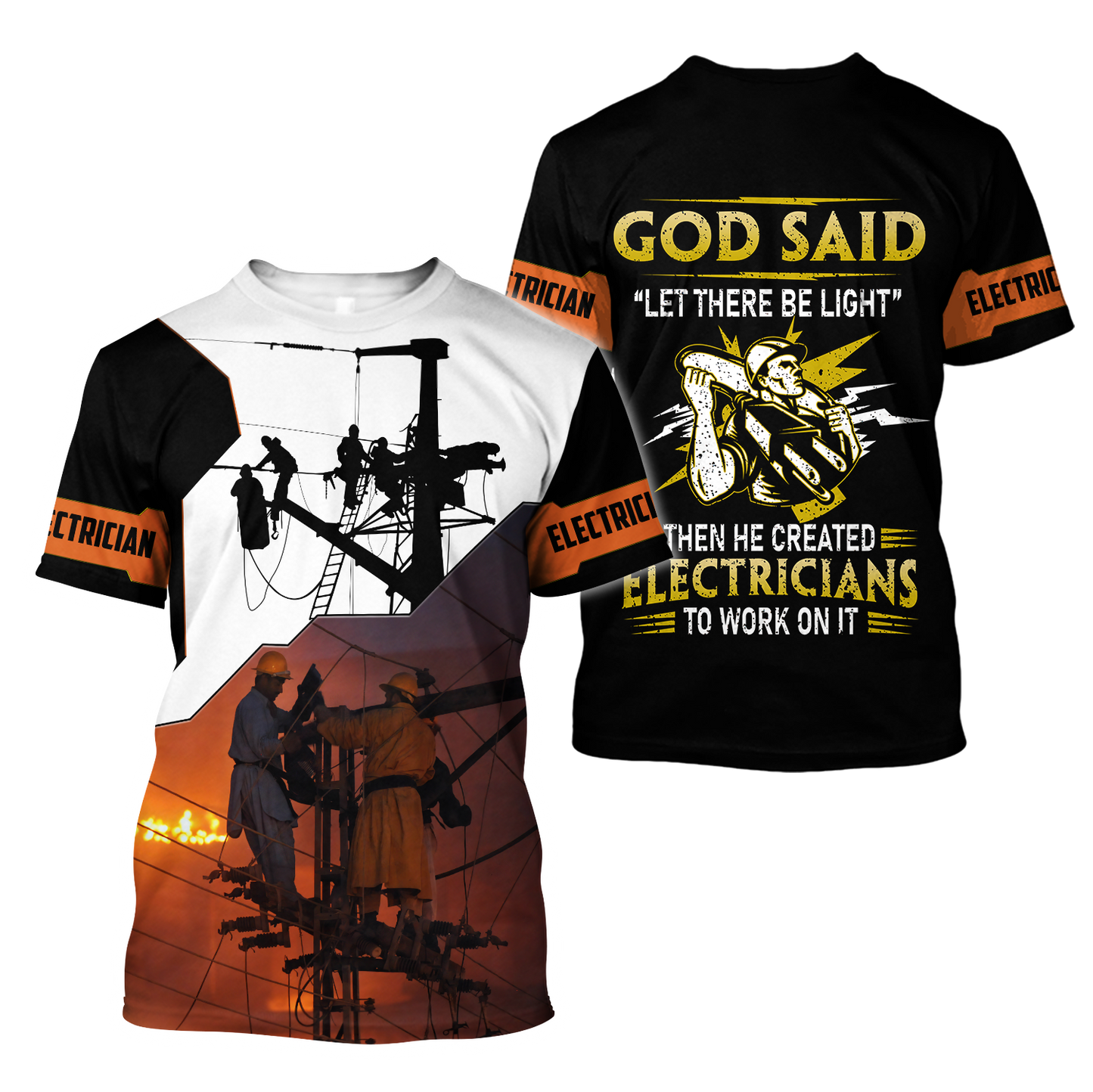 Awesome Electrician Let There Be Light Hoodie For Men MEI