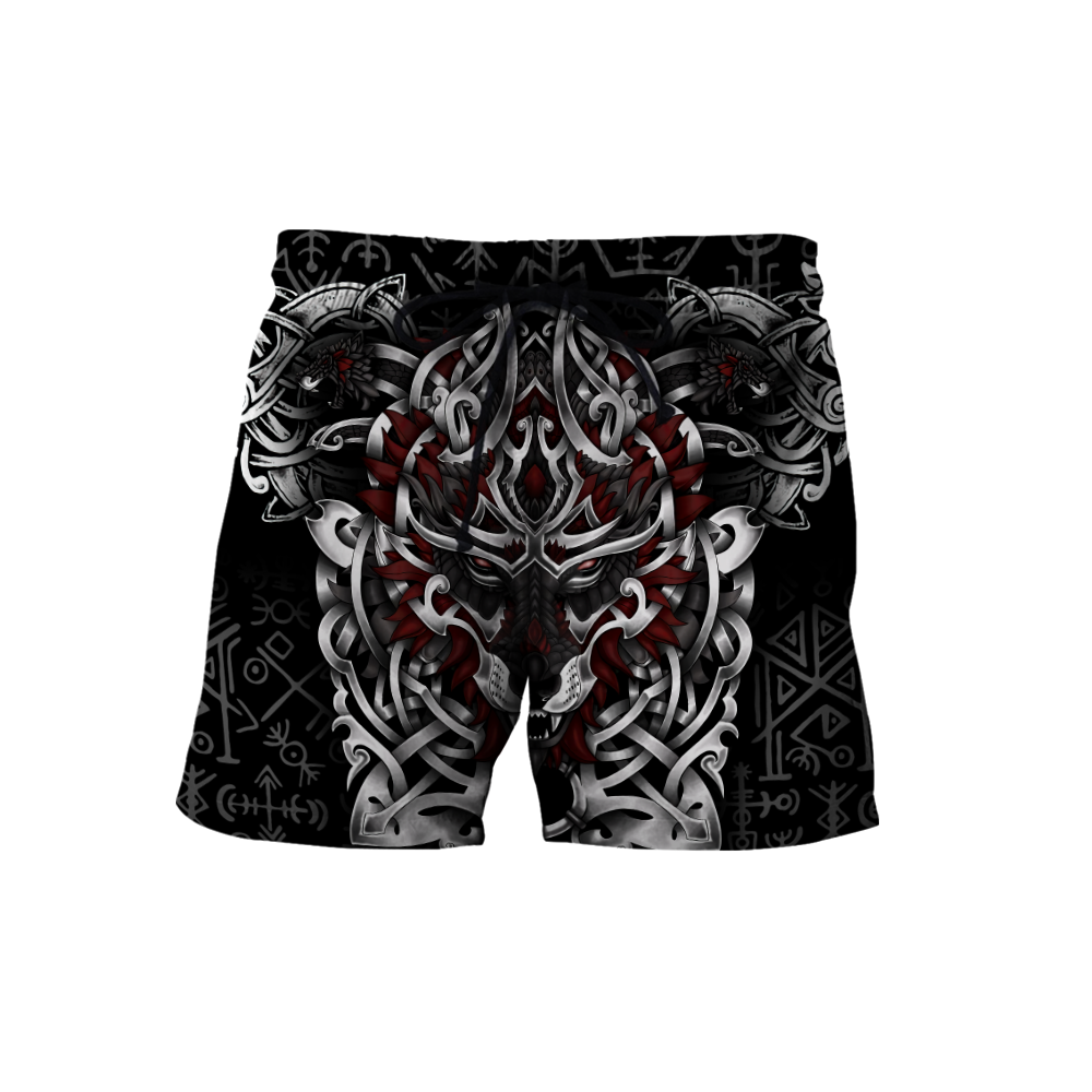 3D All Over Print Celtic Viking Wolf Hoodie DD08262002