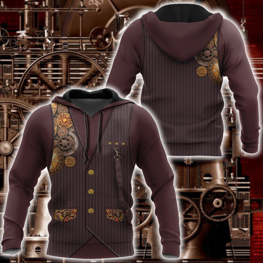 Steampunk Mechanic All Over Printed Hoodie For Men and Women TN