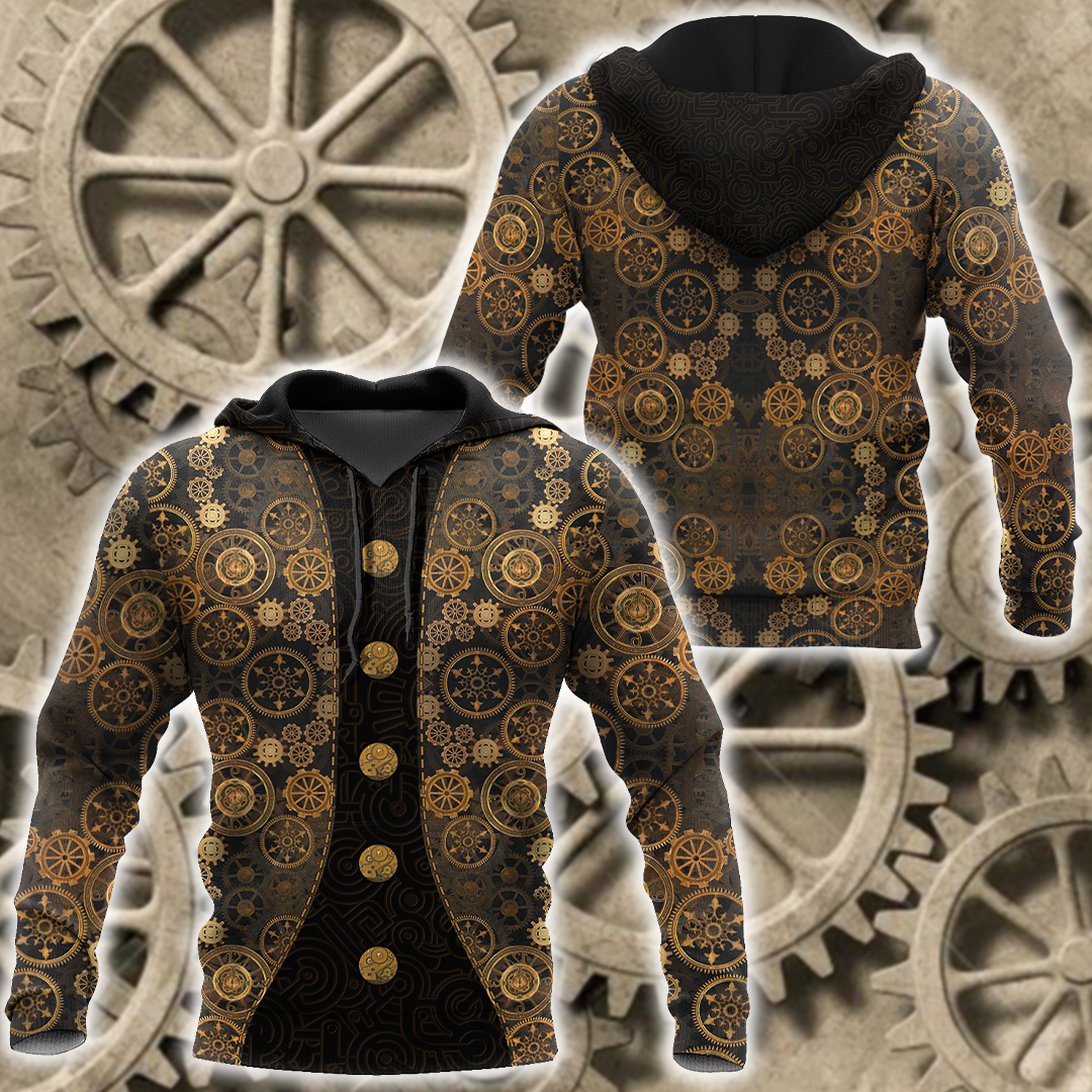 Steampunk Mechanic All Over Printed Hoodie For Men and Women TN