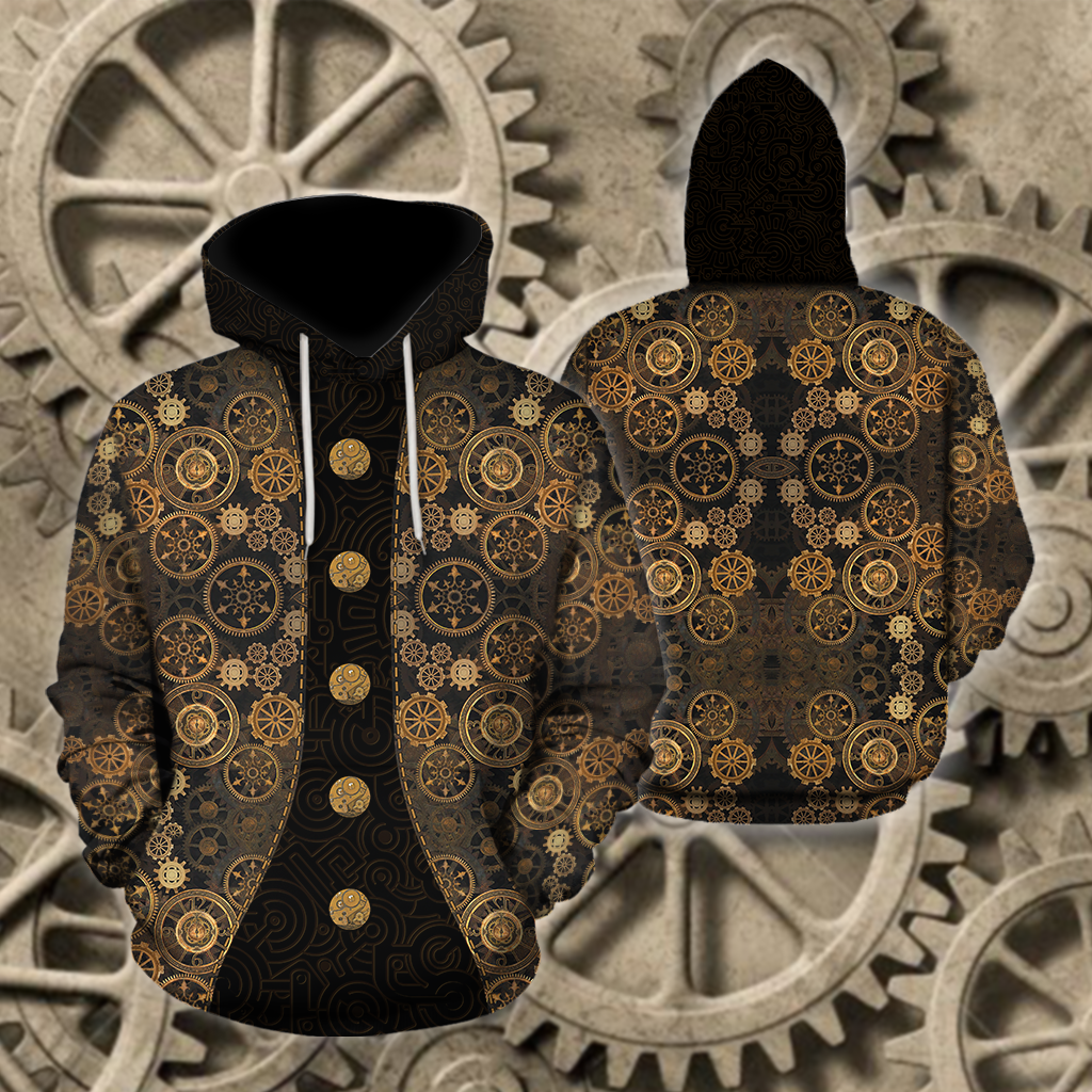 Steampunk Mechanic All Over Printed Hoodie For Men and Women TN