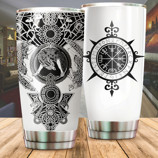 Viking Tattoo Stainless Steel Tumbler Cup
