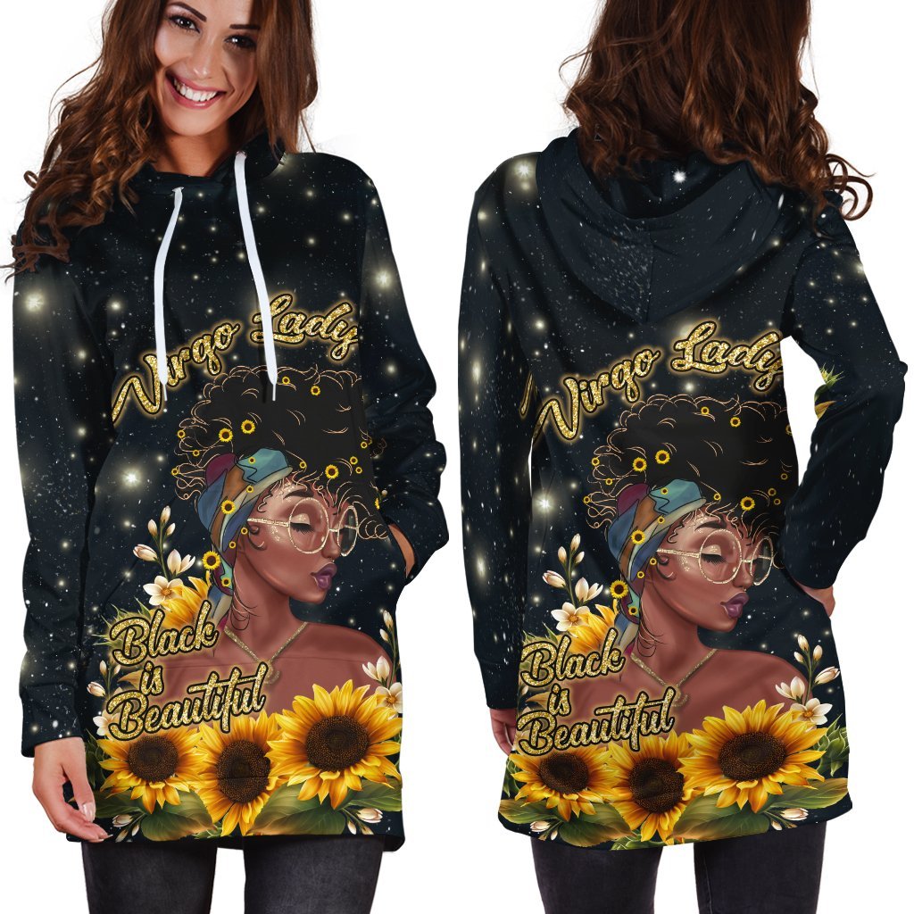 Virgo Lady Black Is Beautiful Hoodie Dress NTN08272002