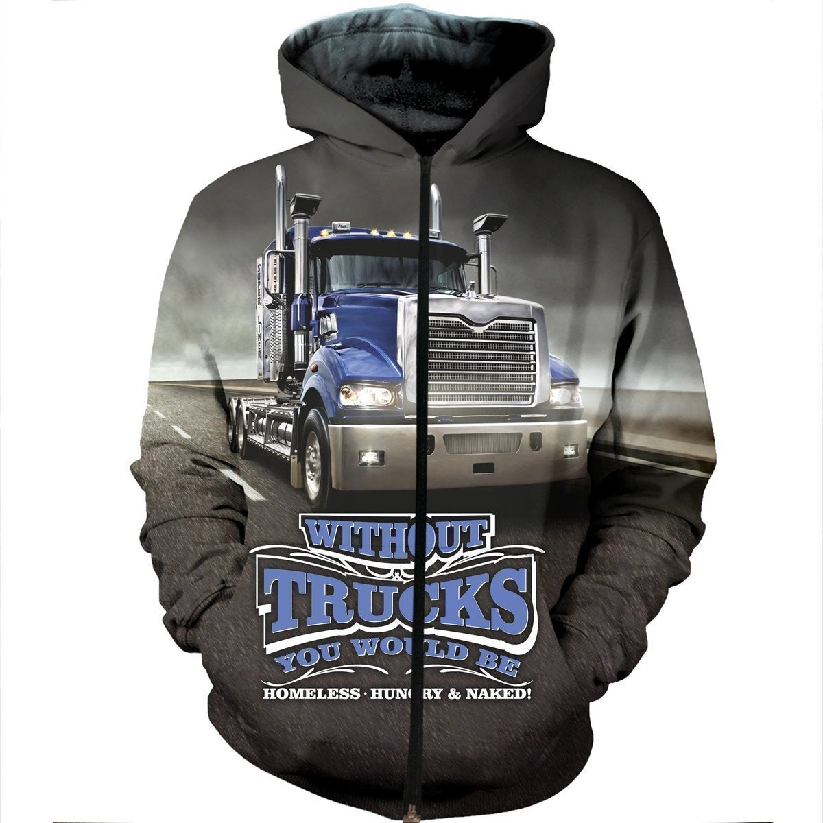 3D All Over Printed Truck In Road Clothes-Apparel-6teenth World-ZIPPED HOODIE-S-Vibe Cosy™