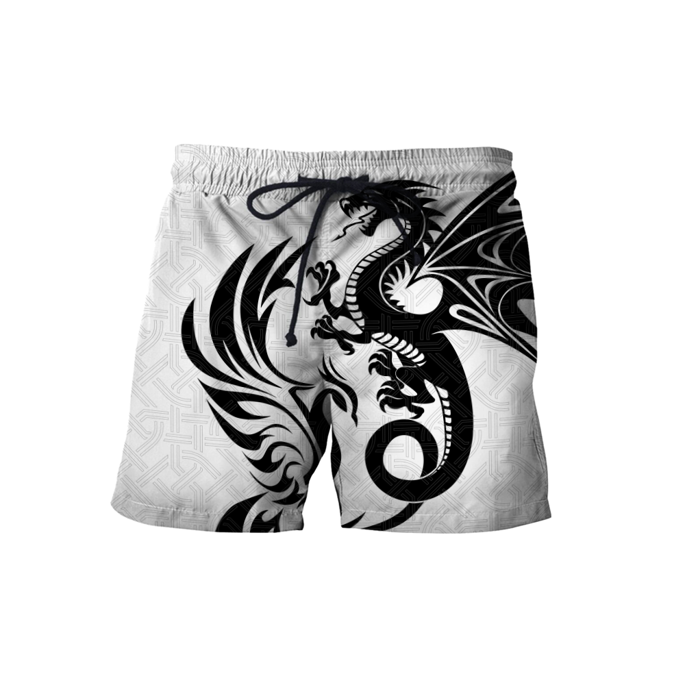 White Dragon And Phoenix 3D Hoodie Shirt For Men And Women