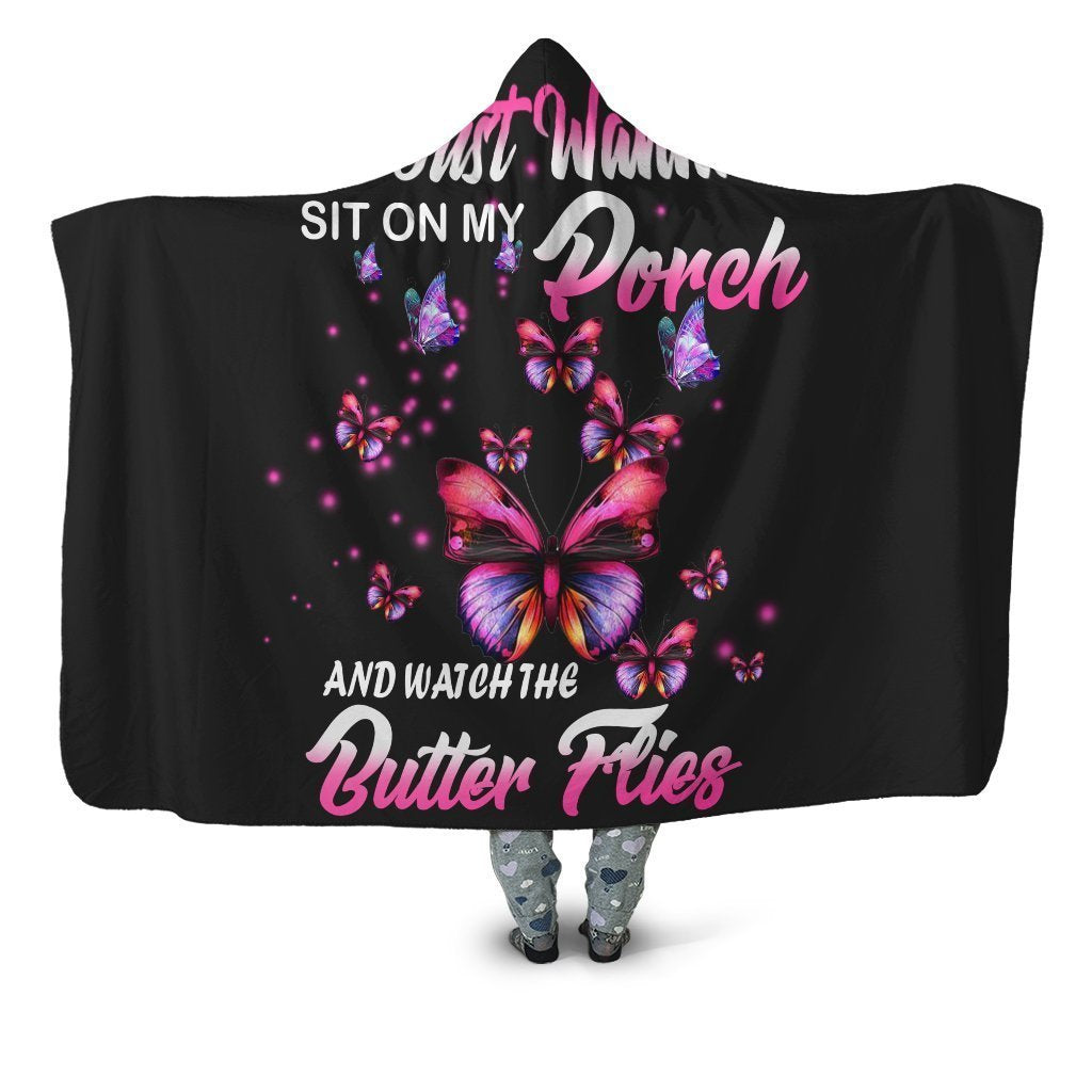 3D All Over Amazing Butterflies Hoodie Dress Blanket - Amaze Style™-Apparel