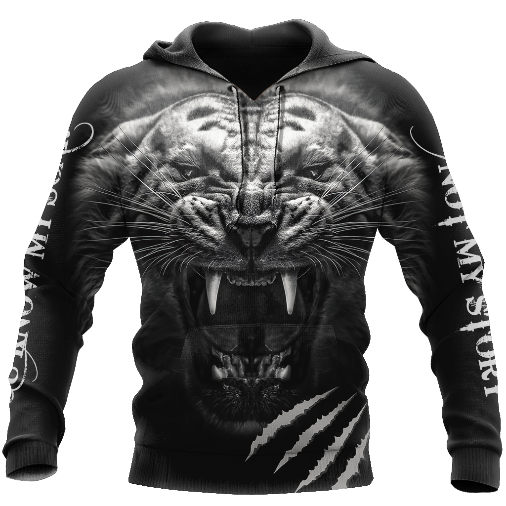 You Don't Know My Story Tiger Over Printed Hoodie