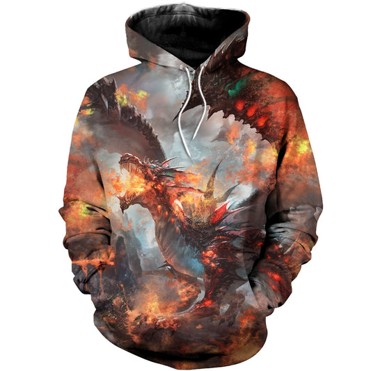 3D All Over Printed Fire Dragon Clothes - Amaze Style™-Apparel