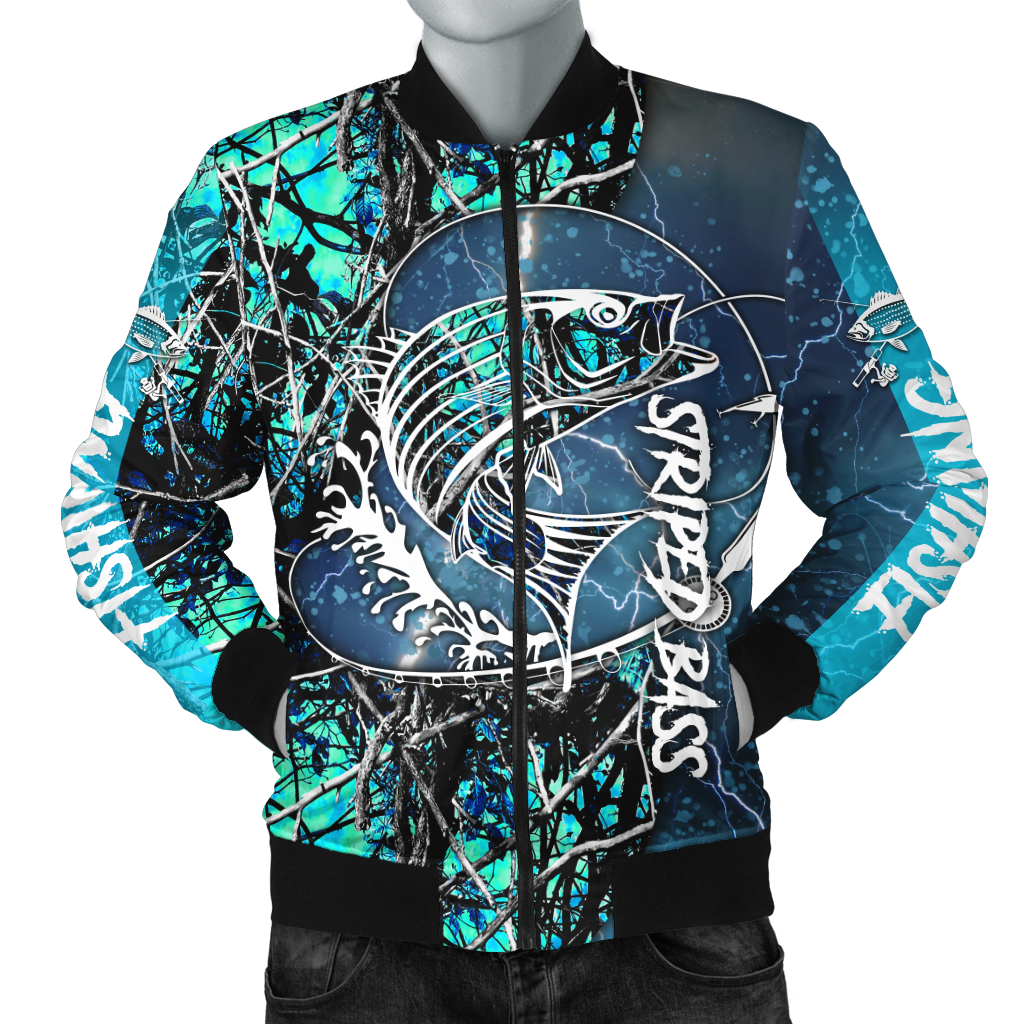 Striped Bass Fishing water camo all over printed shirts for men and women