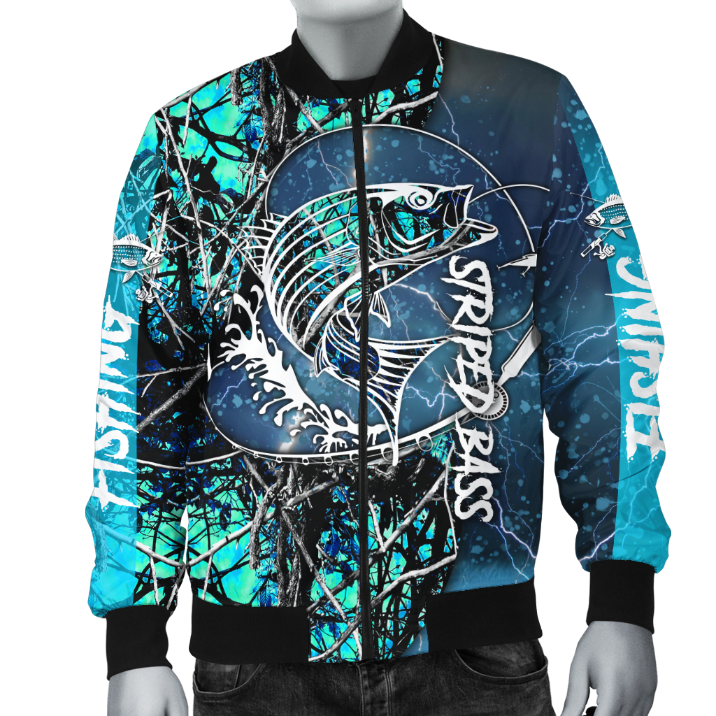 Striped Bass Fishing water camo all over printed shirts for men and women