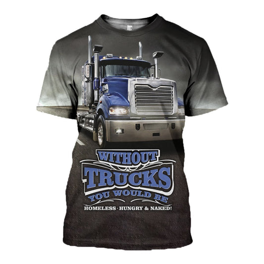 3D All Over Printed Truck In Road Clothes-Apparel-6teenth World-T-Shirt-S-Vibe Cosy™
