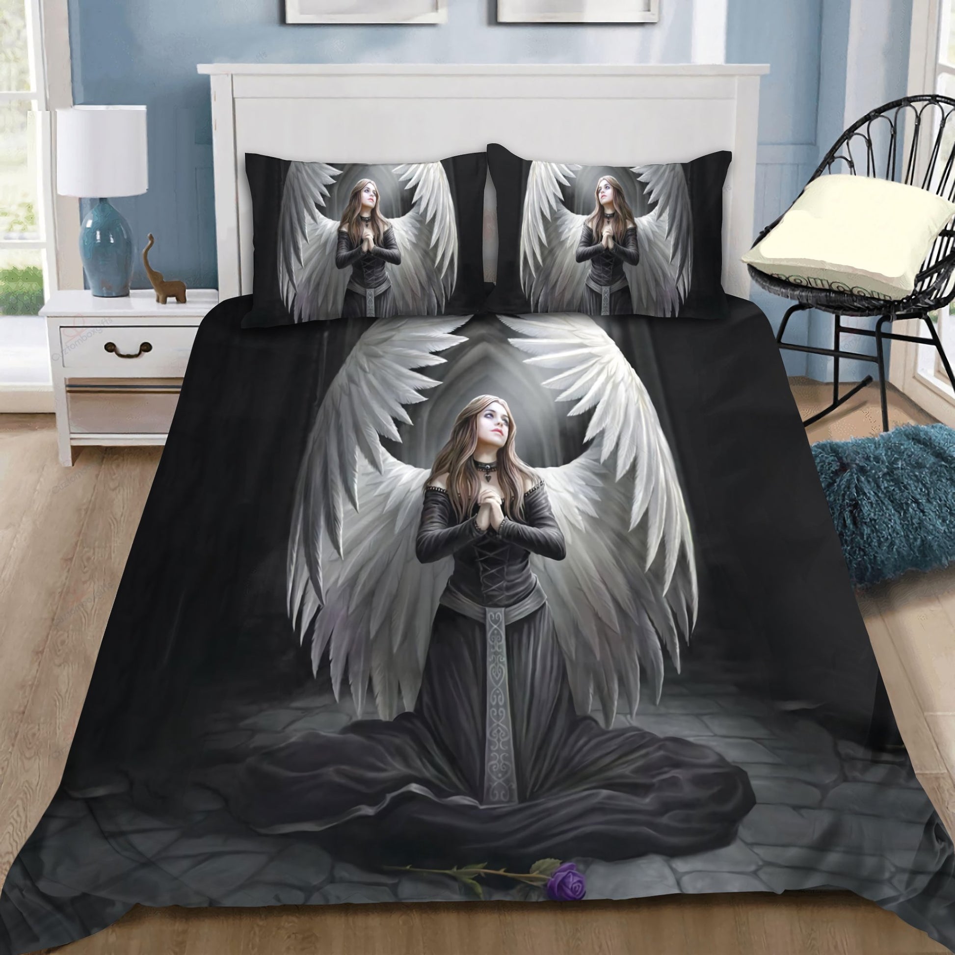 Angel & Demon Gothic Art Bedding Set HAC110701-NM-Bedding Set-NM-Twin-Vibe Cosy™