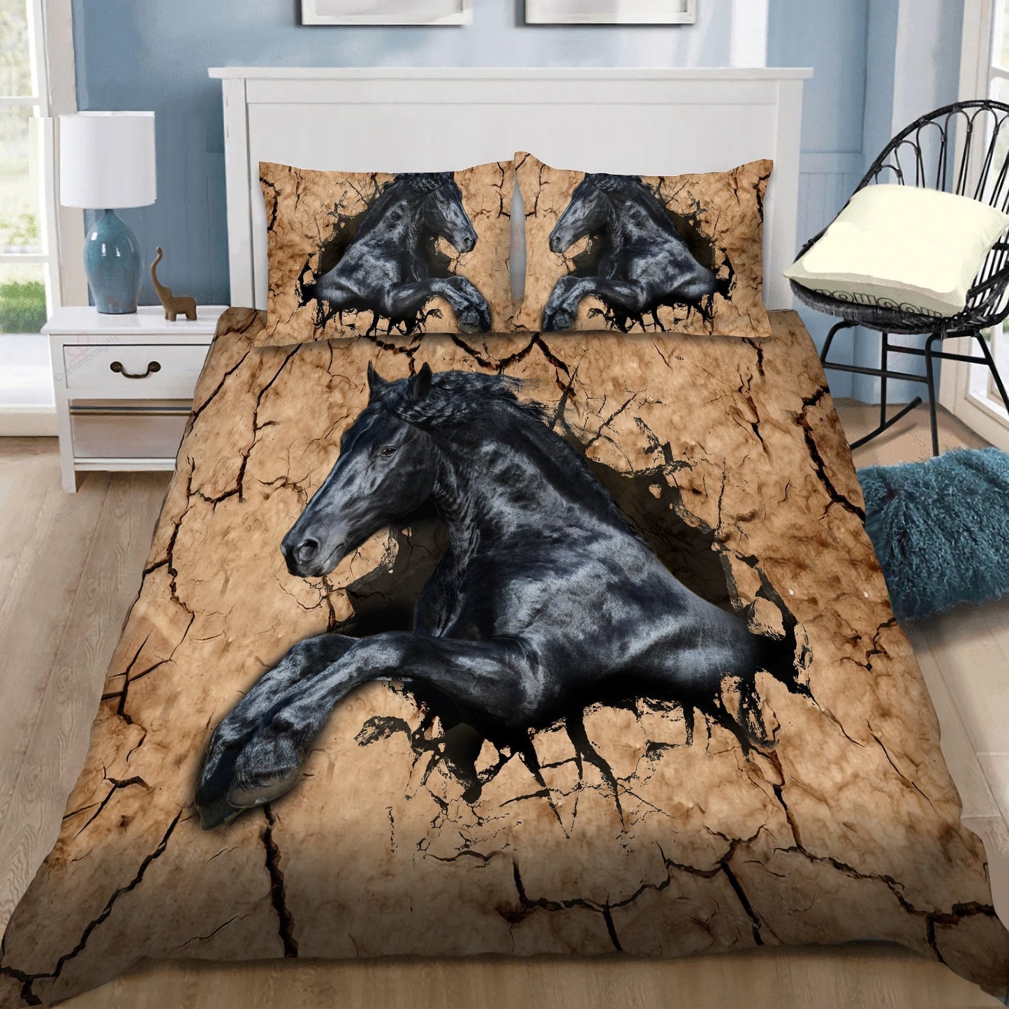 Black Horse Bedding Set DQB07222005