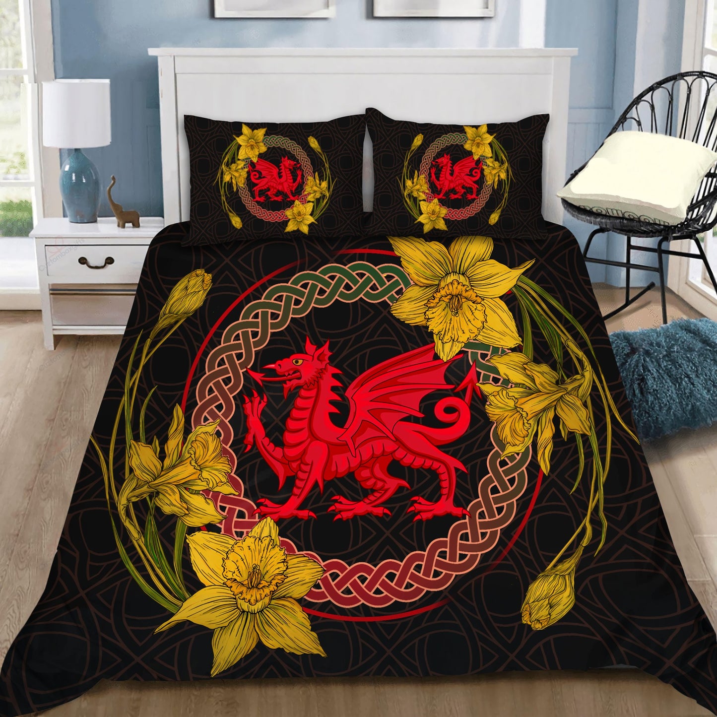 Welsh Dragon Bedding Set HAC040702-NM-Bedding Set-NM-US Twin-Vibe Cosy™