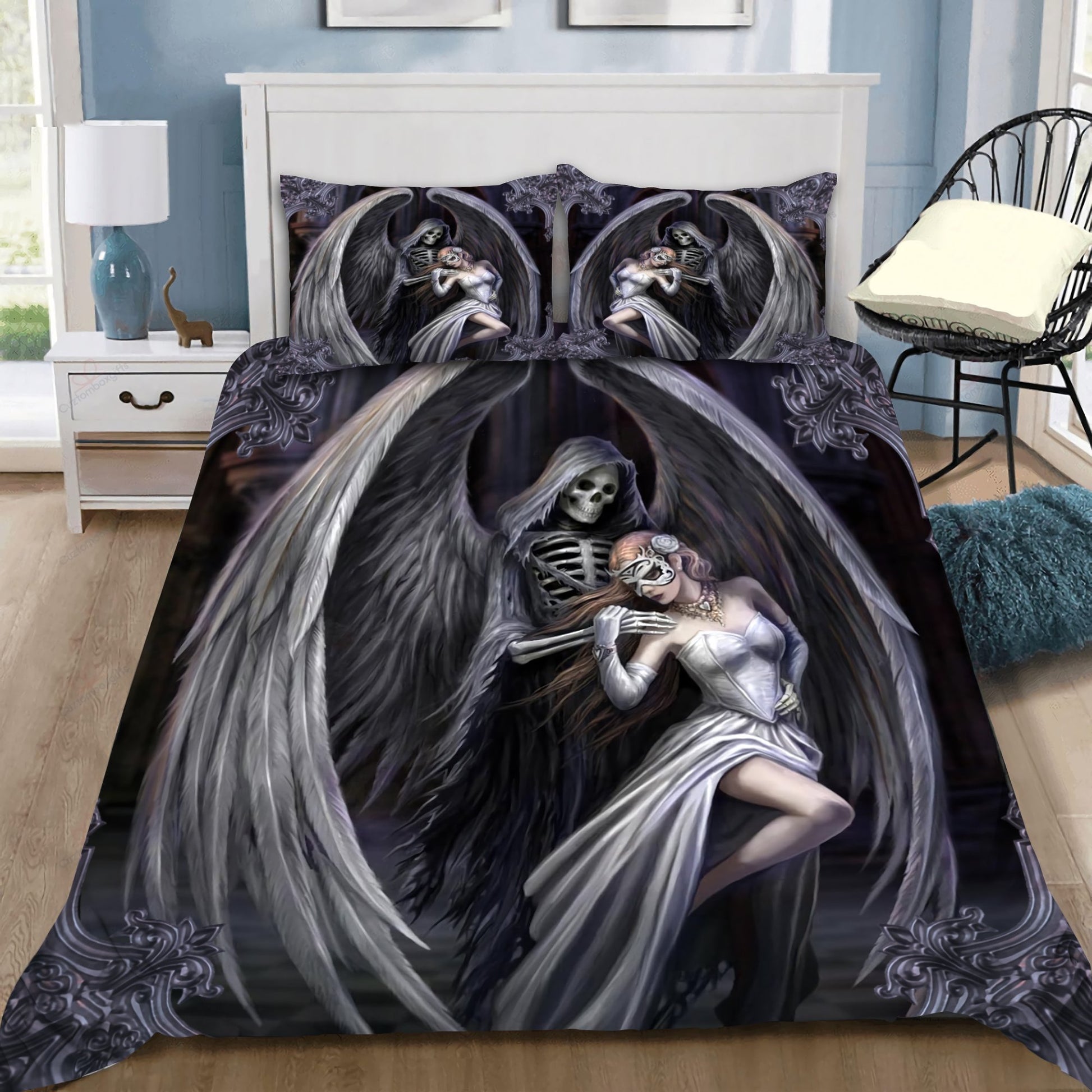 Angel & Demon Skull Art Bedding Set HAC190602-NM-Bedding Set-NM-Twin-Vibe Cosy™
