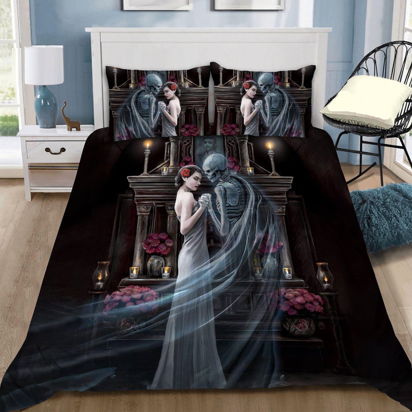 Angel & Demon Gothic Art Bedding Set HAC100706-NM-Bedding Set-NM-Twin-Vibe Cosy™