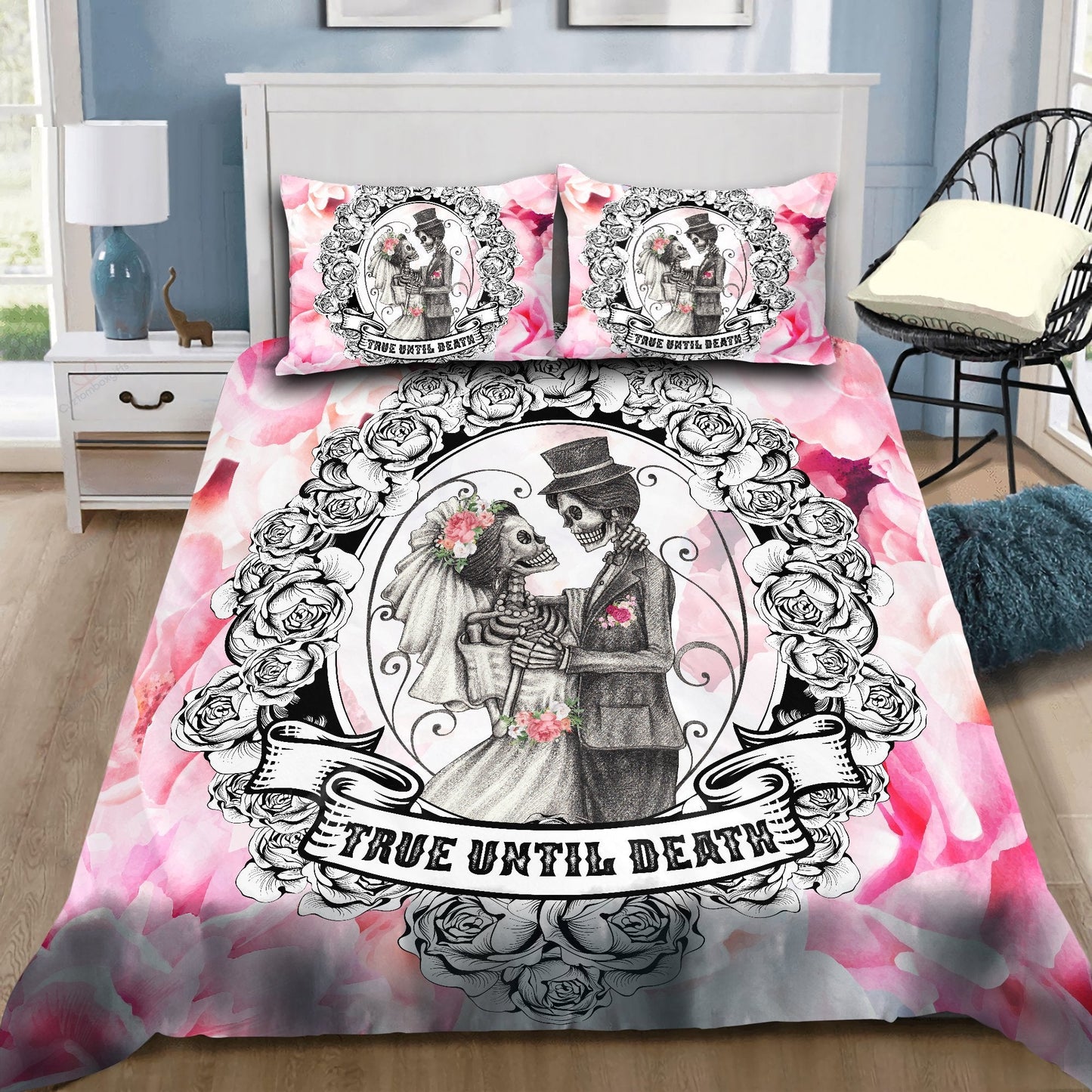 Sugar Skull Couple Bedding Set NTN08142001