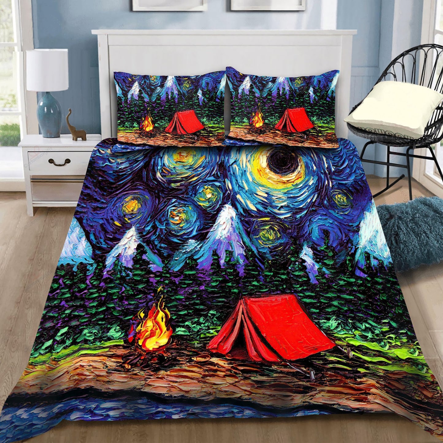 Camping Fire Bedding Set AM072043-NM-Bedding Set-NM-Twin-Vibe Cosy™