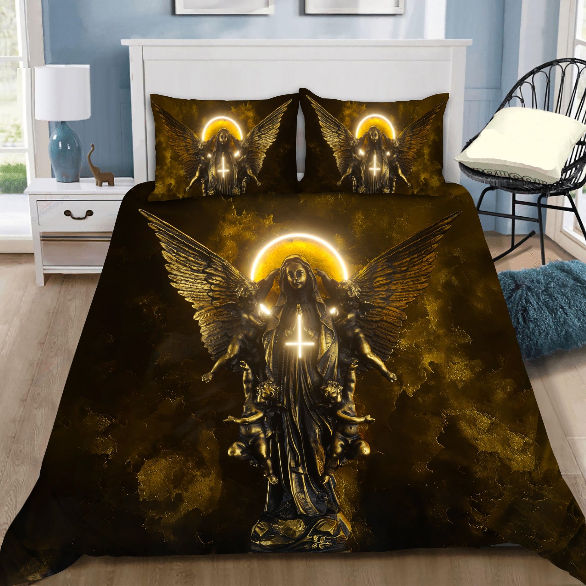 Angel & Demon Skull Art Bedding Set HAC060703-NM-Bedding Set-NM-Twin-Vibe Cosy™