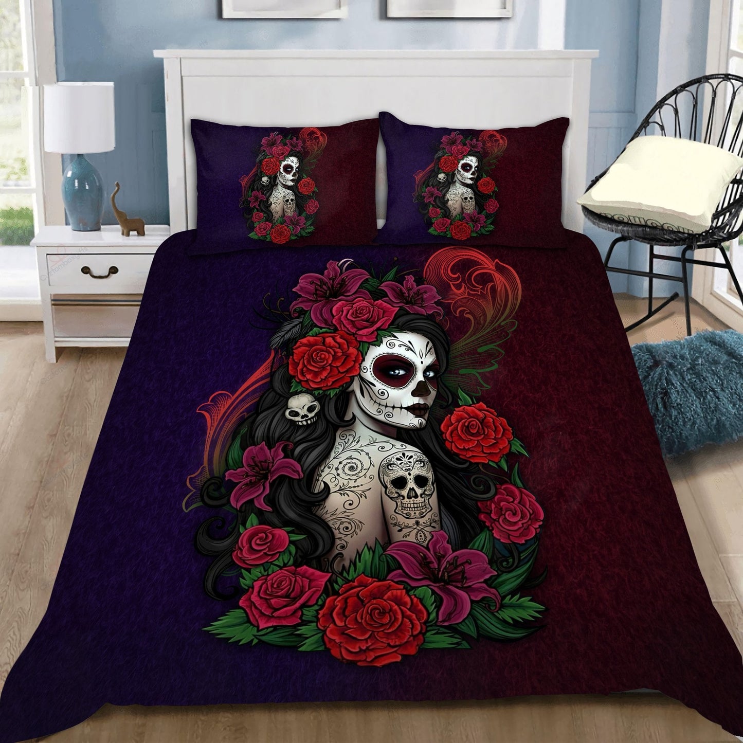 Sugar Skull Bedding Set QB06292004