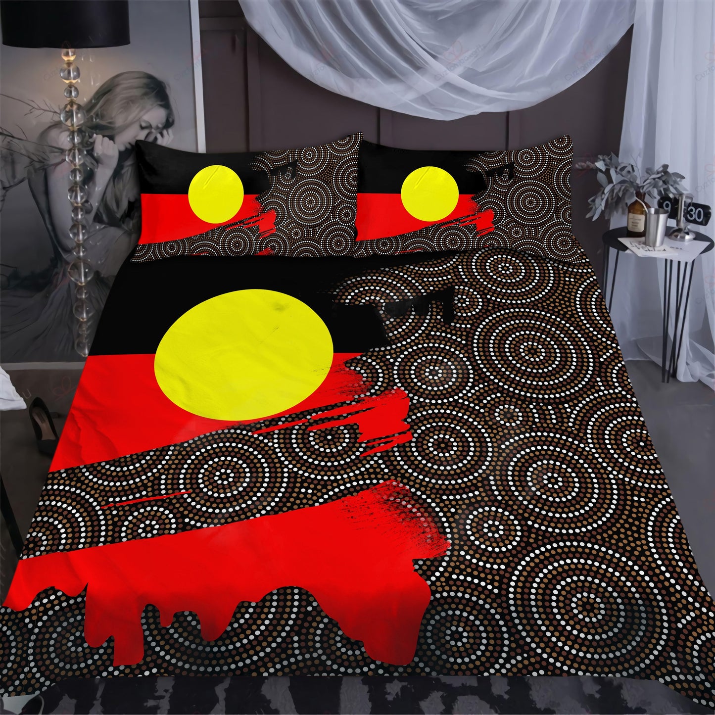 Aboriginal Bedding Set , Aboriginal Flag and Pattern-HP