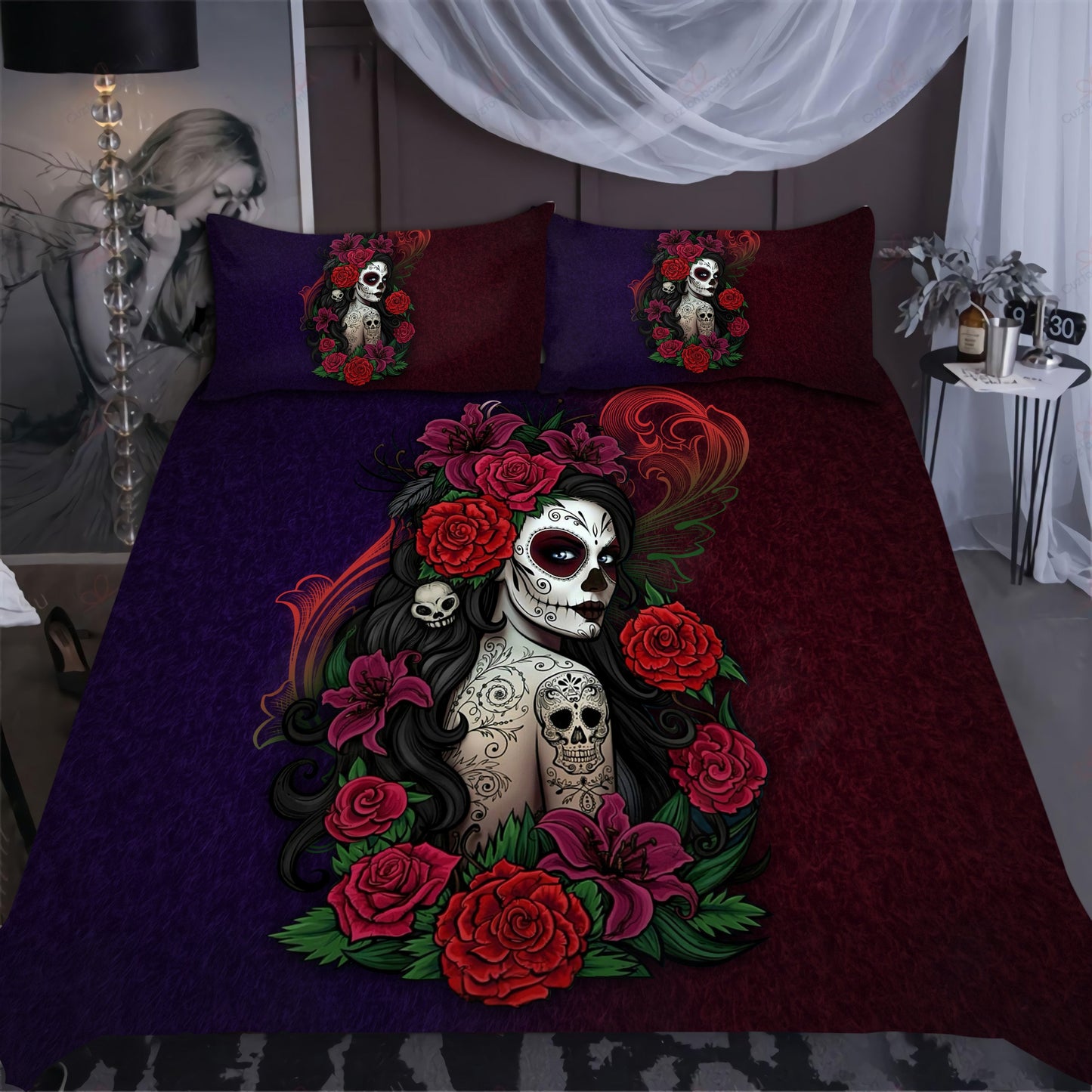 Sugar Skull Bedding Set QB06292004