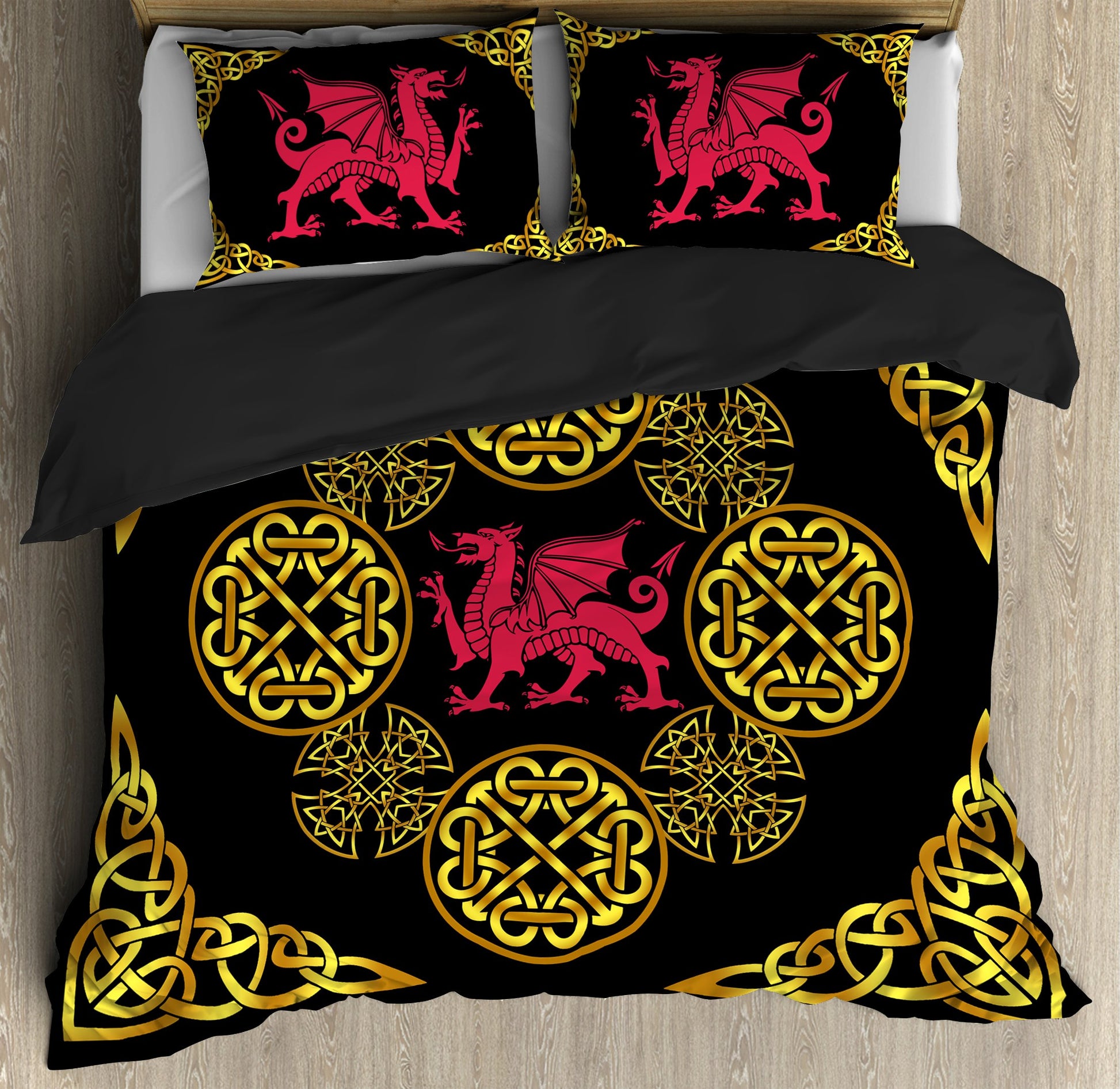 Welsh Dragon Bedding Set HAC020704-NM-Bedding Set-NM-US Twin-Vibe Cosy™