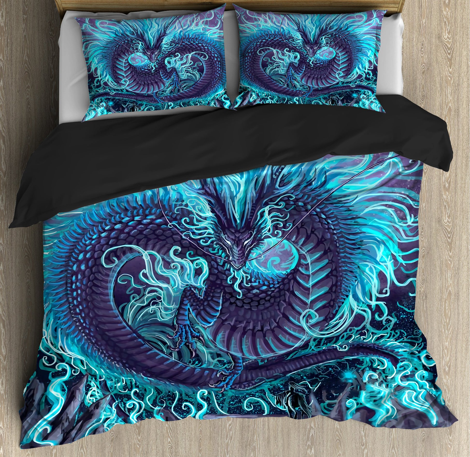 Blue Dragon Art Bedding Set HAC080704-NM-Bedding Set-NM-Twin-Vibe Cosy™