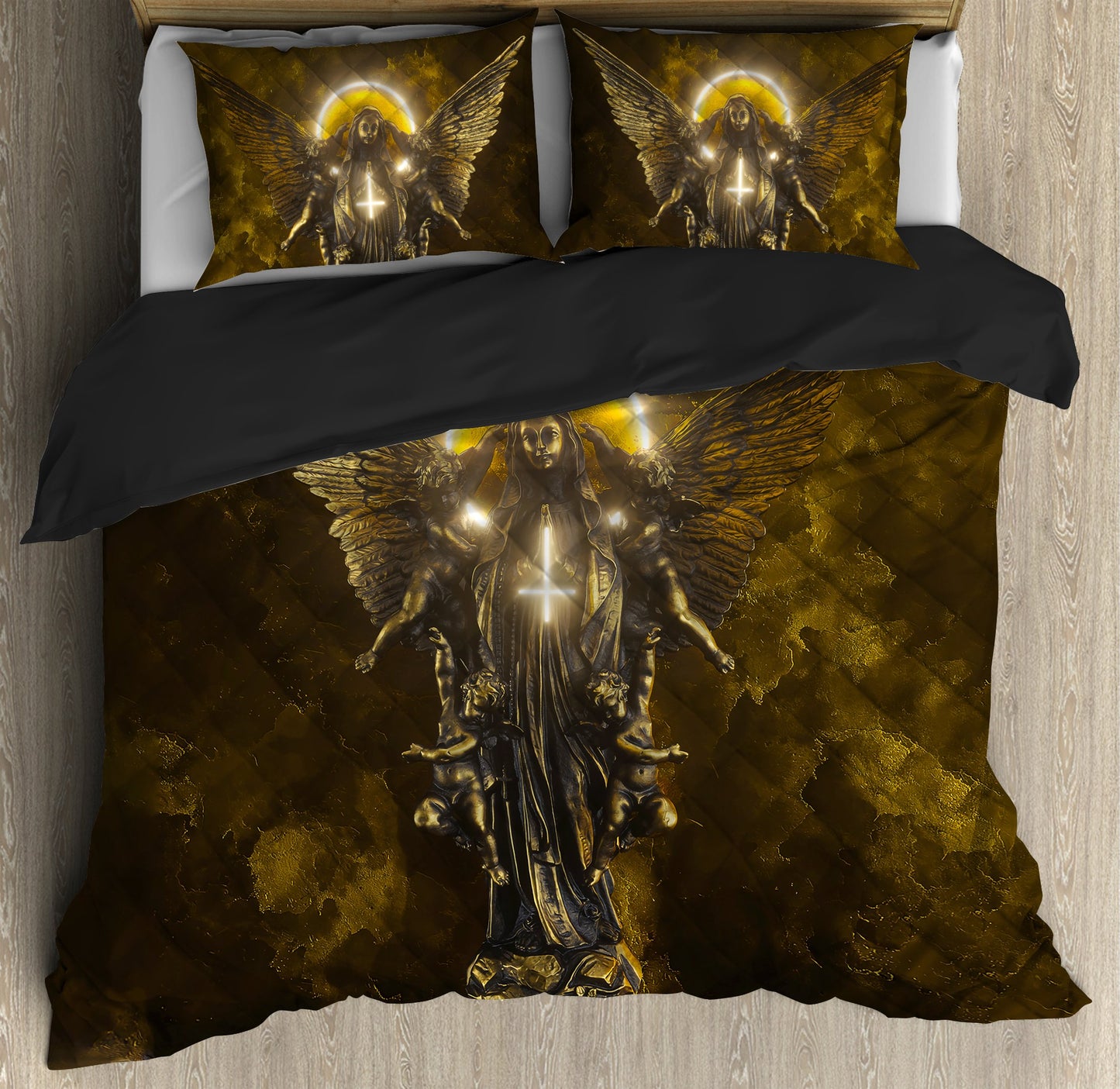 Angel & Demon Skull Art Bedding Set HAC060703-NM-Bedding Set-NM-Twin-Vibe Cosy™