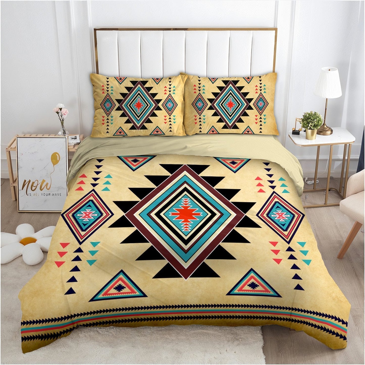Beautiful Native Pattern Bedding Set MEI09252001-MEI