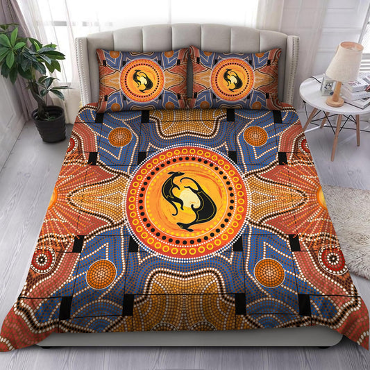Aboriginal Kangaroos Central Australia Indigenous Painting Art Bedding Set