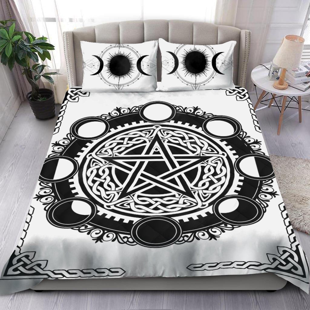Black & White Wicca Bedding Set NM20061102-Bedding Set-NM-Twin-Vibe Cosy™