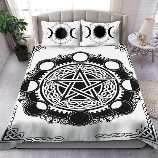 Black & White Wicca Bedding Set NM20061102-Bedding Set-NM-Twin-Vibe Cosy™