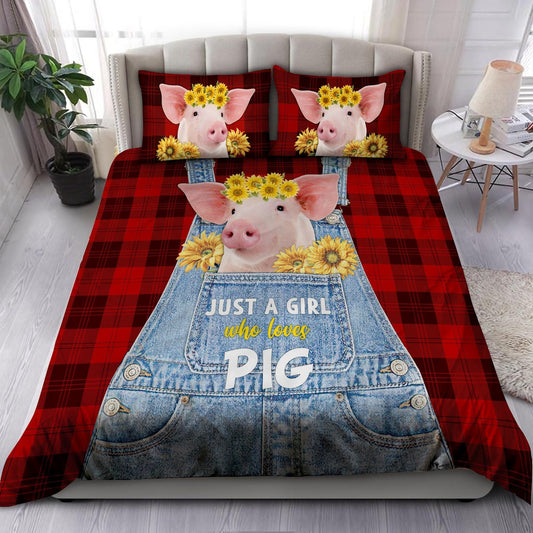 Beautiful Just A Girl Who Loves Pigs Bedding Set MEI09192002-MEI