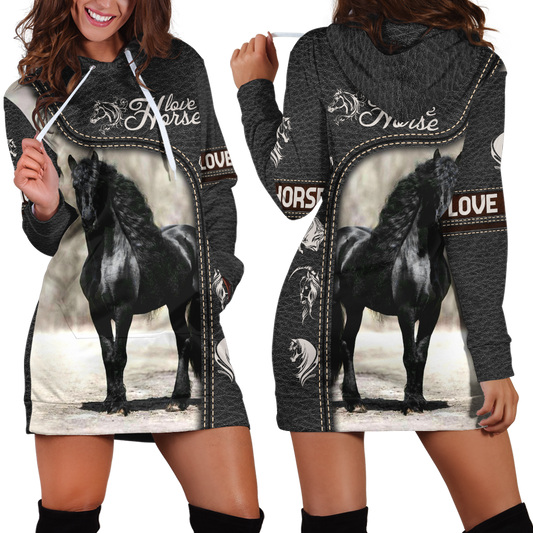 Beautiful Horse Hoodie Dress Pi150403D - Amaze Style™-Apparel