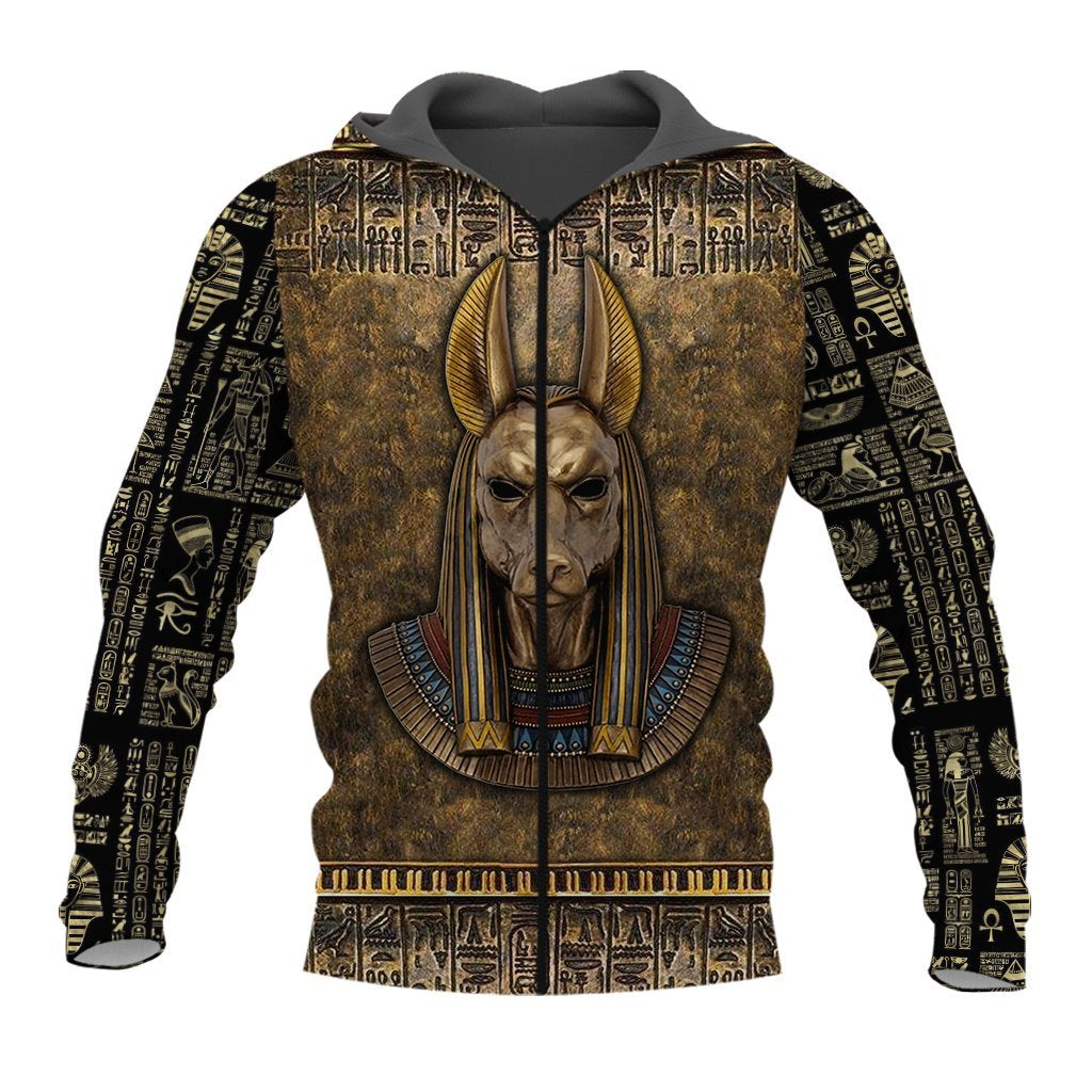 Anubis Ancient Egypt 3D All Over Printed Hoodie Clothes MP030302-Apparel-MP-Zipped Hoodie-S-Vibe Cosy™
