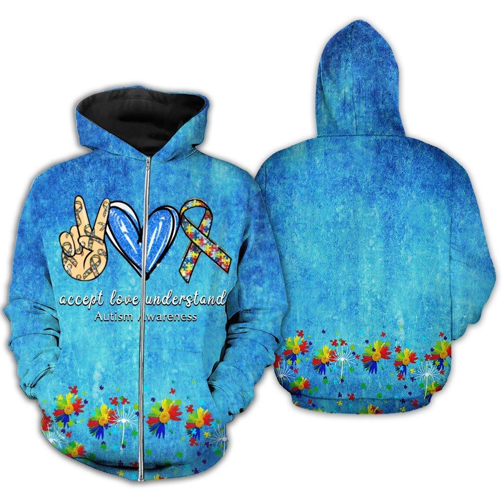 Autism 3D All Over Printed Hoodie Shirt MP040301-Apparel-MP-Zipped Hoodie-S-Vibe Cosy™