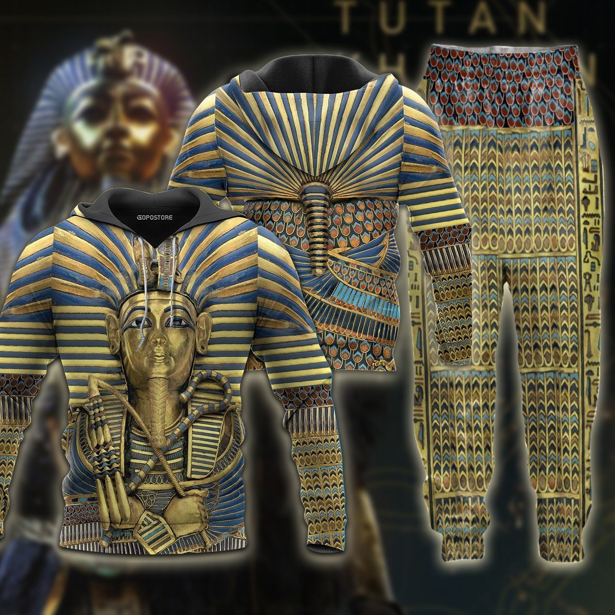Ancient Egypt Tutankhamun 3D All Over Printed Shirt Hoodie For Men And Women MP18021 - Amaze Style™-Apparel