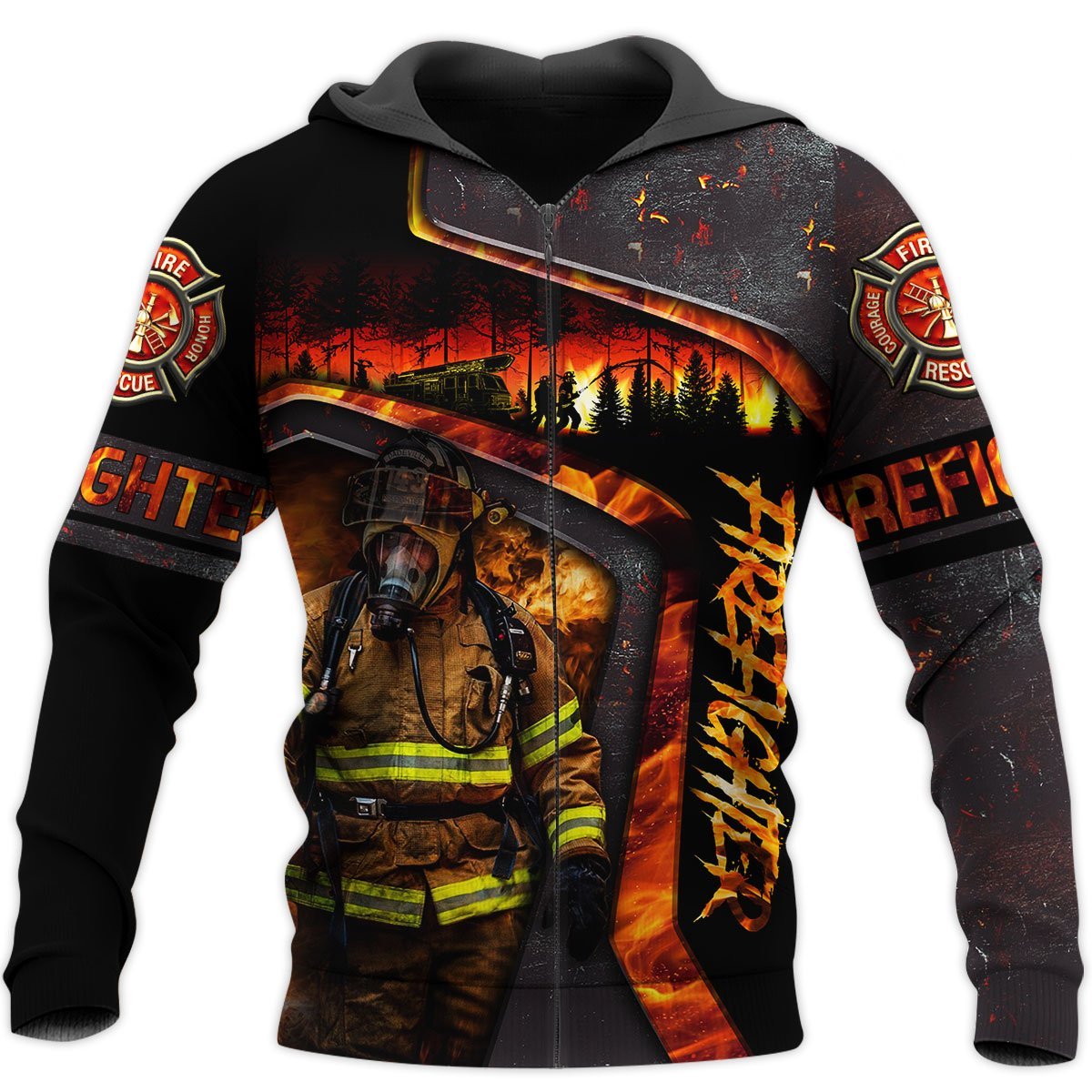 Limited Edition Brave Firefighter 3D All Over Printed Hoodie MP180307 - Amaze Style™-