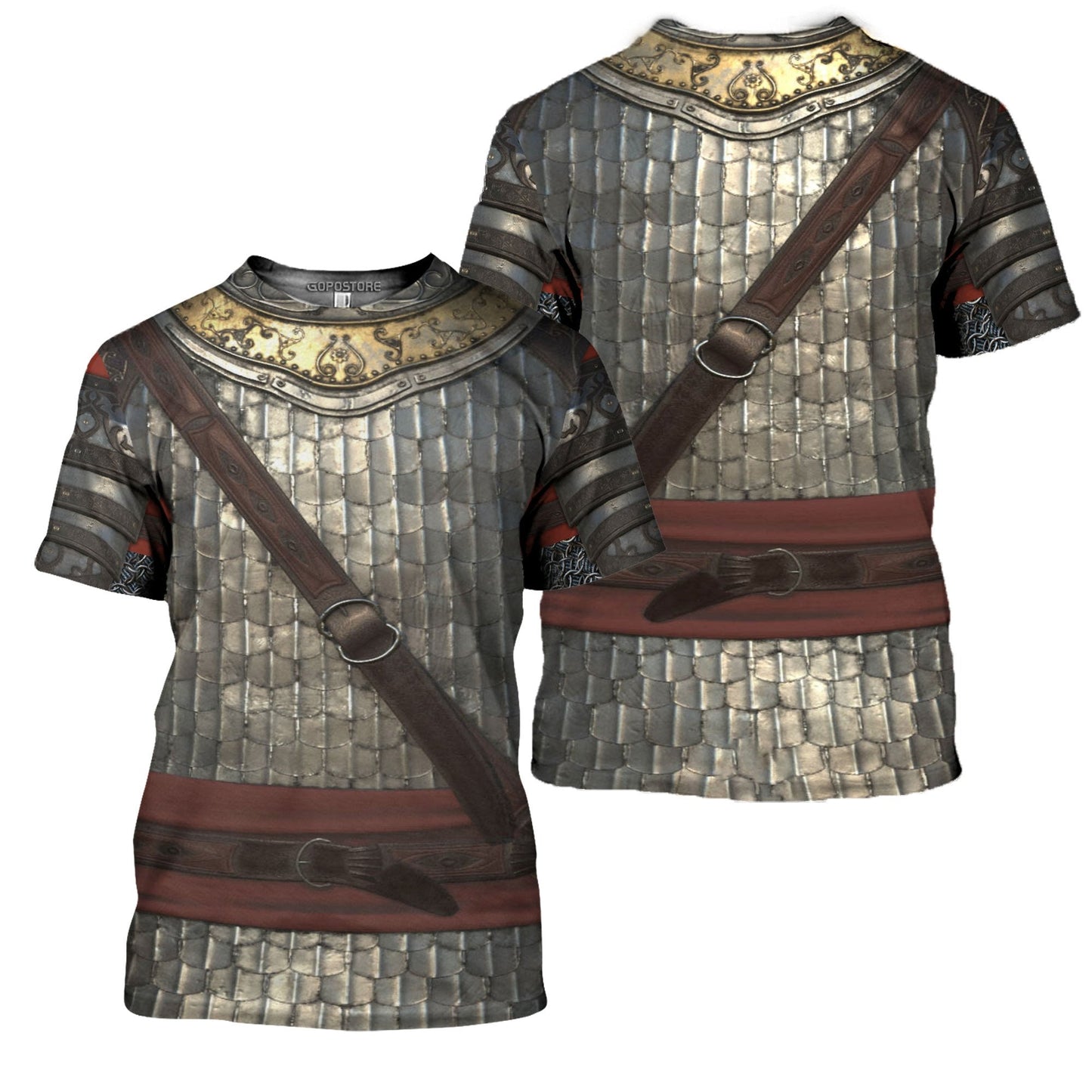 3D All Over Printed Chainmail Knight Medieval Armor Tops MP250201 - Amaze Style™-Apparel