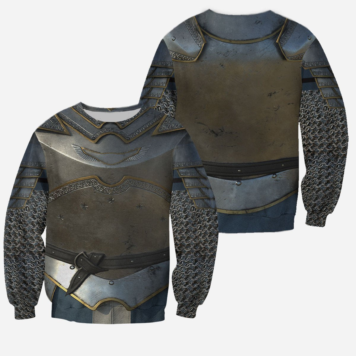 3D All Over Printed Chainmail Knight Medieval Armor Tops MP250202 - Amaze Style™-Apparel