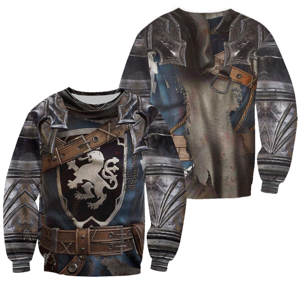 Blue Knight Armor 3D All Over Printed Shirts for Men and Women MP280203 - Amaze Style™-Apparel