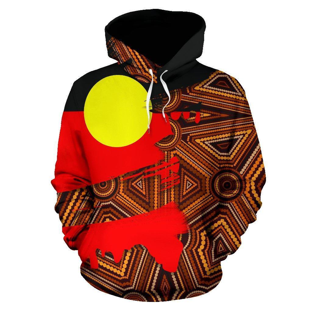 Aboriginal Flag And Pattern 3D All Over Printed Hoodie MP514 - Amaze Style™-Apparel