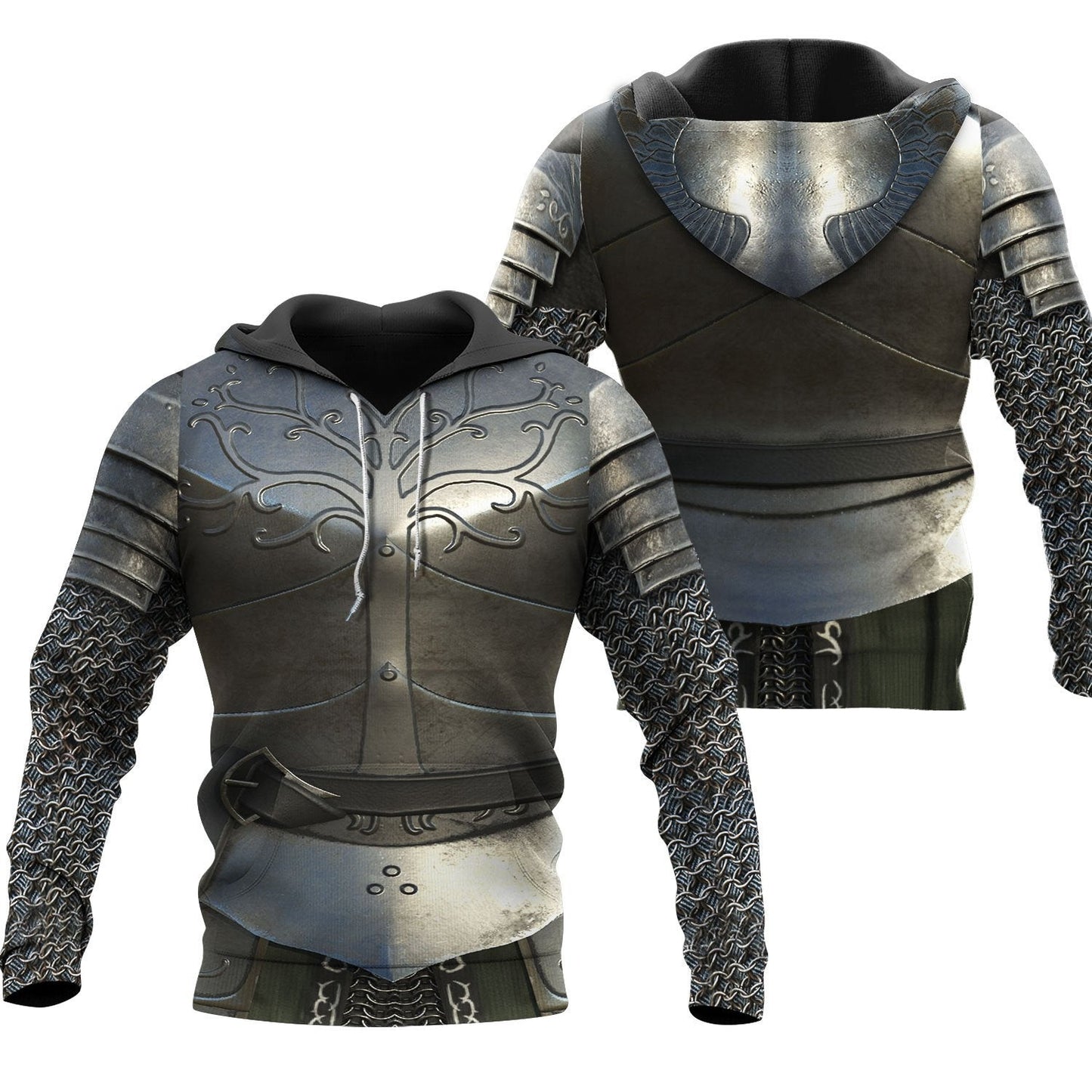 3D All Over Printed Chainmail Knight Medieval Armor Tops MP797 - Amaze Style™-Apparel