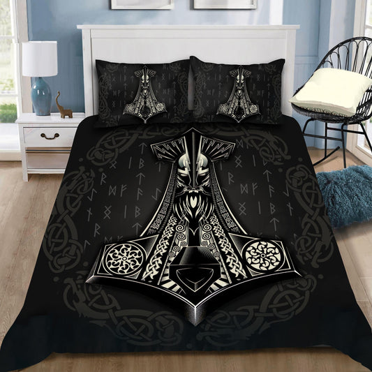 Viking Bedding Set - Odin Mjolnir Rune