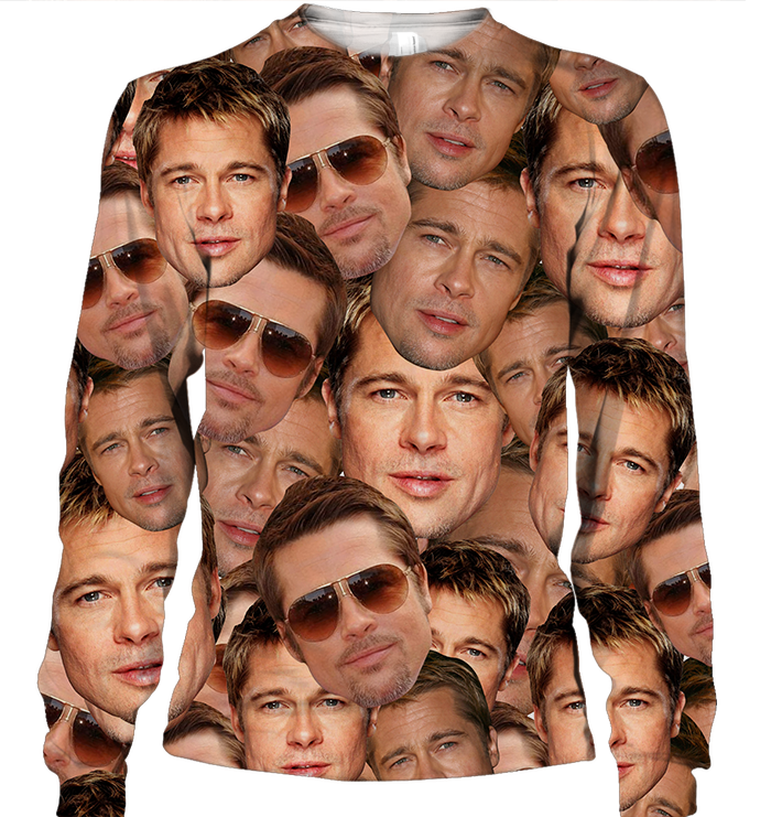3D AOP Funny Brad Pitt Shirt-Apparel-6teenth World-Sweatshirt-S-Vibe Cosy™