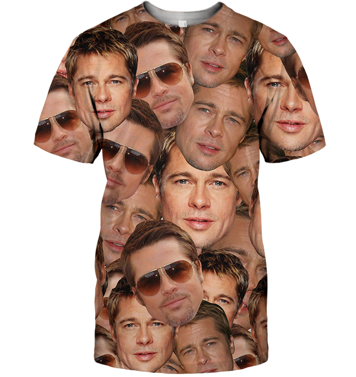 3D AOP Funny Brad Pitt Shirt-Apparel-6teenth World-T-Shirt-S-Vibe Cosy™